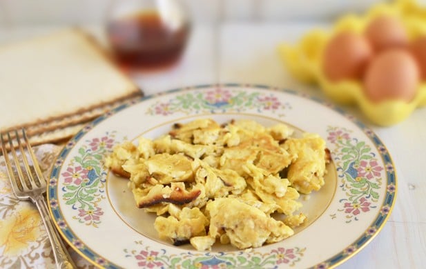 Classic Matzo Brei via littleferrarokitchen.com