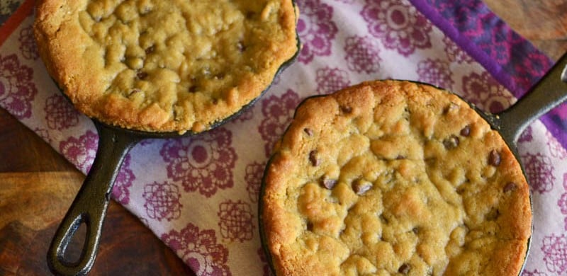 Skillet Chocolate Chip Cookie via LittleFerraroKitchen.com Skillet Chocolate Chip Cookie via LittleFerraroKitchen.com