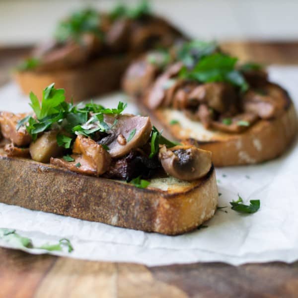 Roasted Mushroom Crostini - The Little Ferraro Kitchen