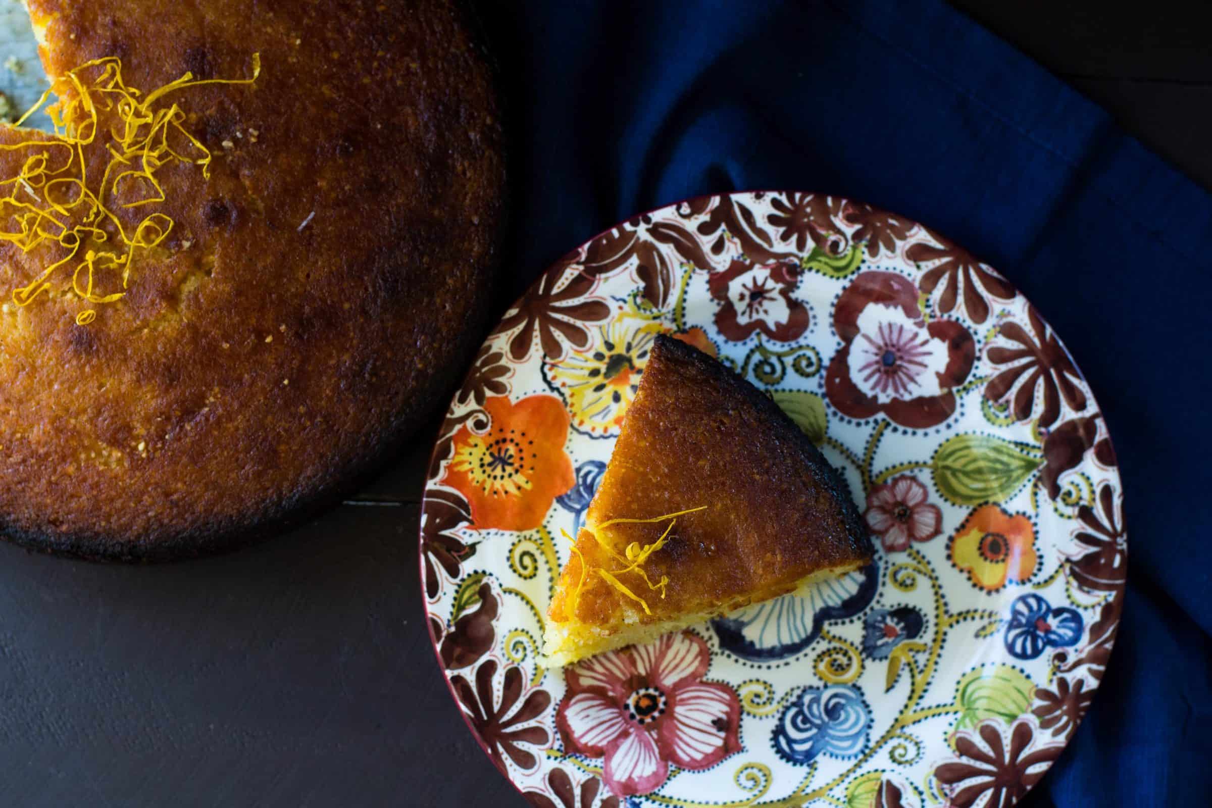 Meyer Lemon Almond Cake with Simple Syrup The Little
