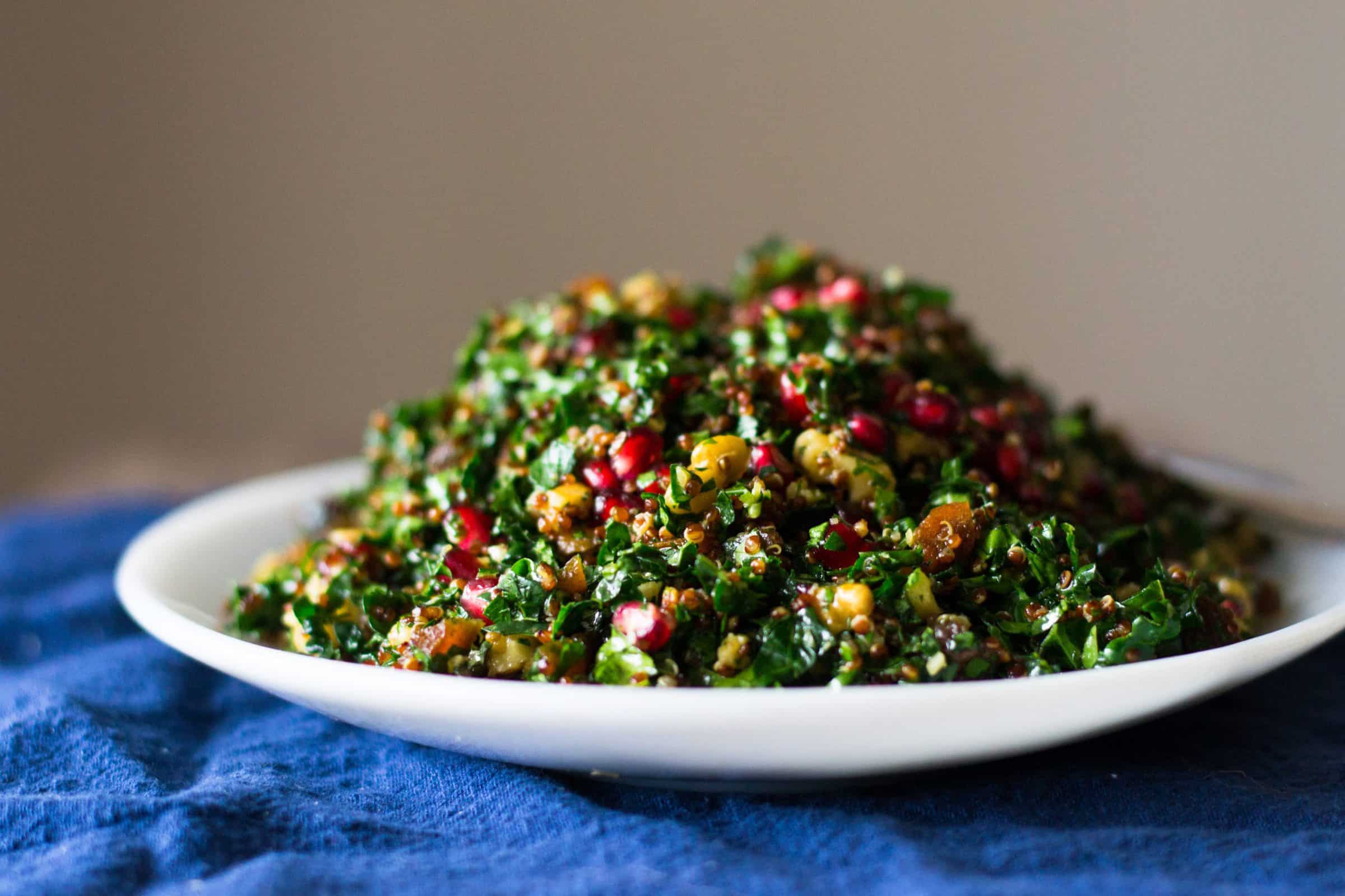 Kale Tabbouleh with Pomegranate and Quinoa