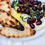 Sweet and smoky grilled grapes with buratta and tossed with fruity olive oil and elegant tarragon. Serve with crusty bread for an impressive and easy appetizer.