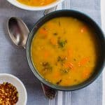 Smoked Turkey and White Bean Soup is easy to make in the slow cooker or pressure cooker (Instant Pot).