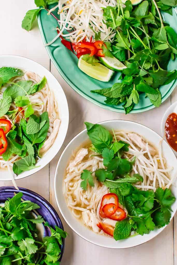 Pressure cooker chicken pho is made in under 30 minutes with all the same flavors.