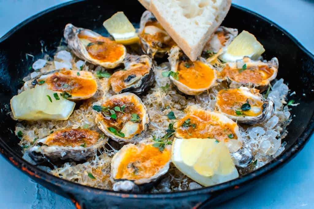 Charbroiled Oysters with Garlic Butter and Parmesan