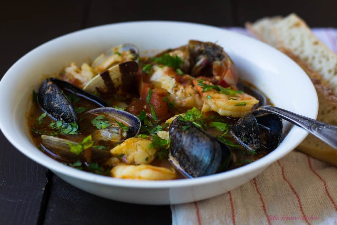 Cioppino (Seafood and Tomato Stew) - The Little Ferraro Kitchen