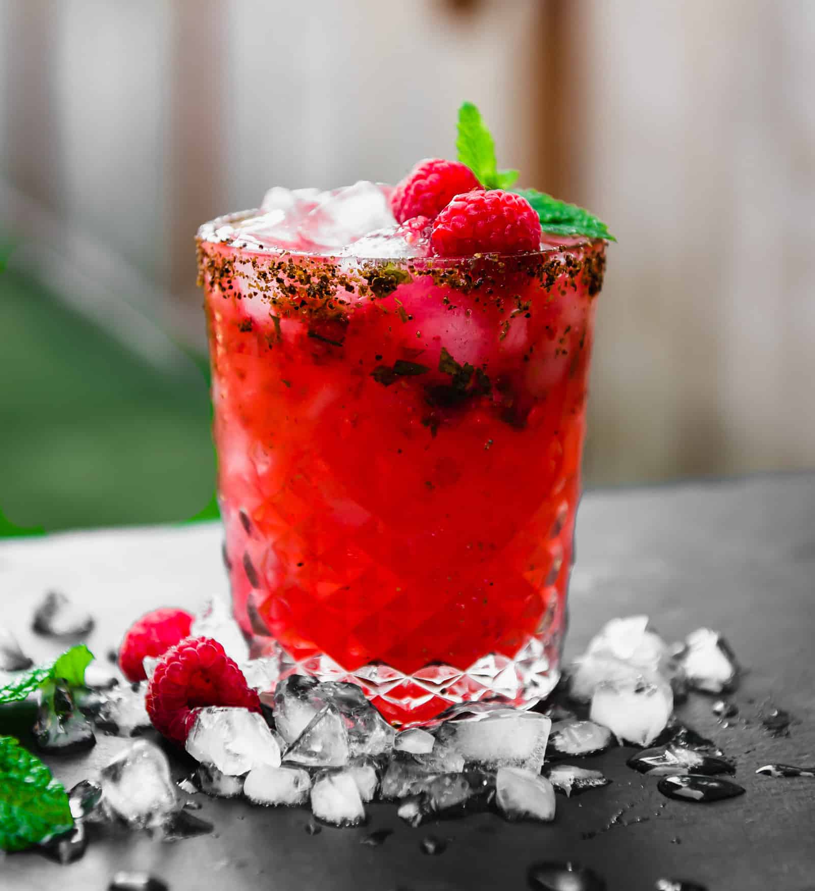 Raspberry and Citrus Mezcal Cocktail