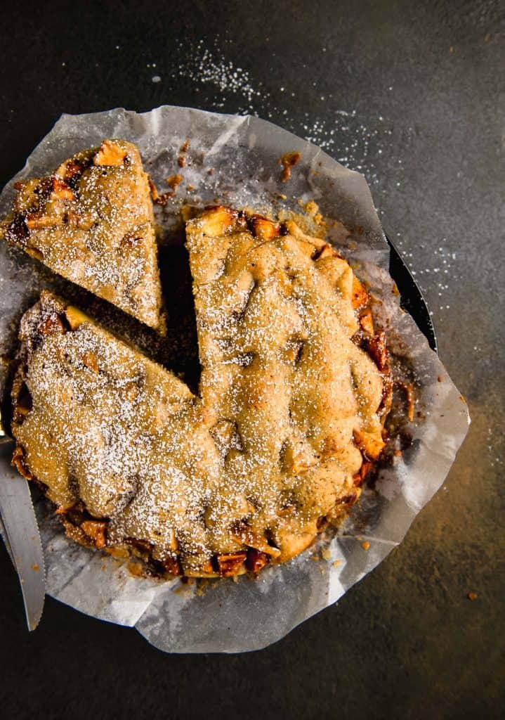 The perfect fall apple cake, seasoned with floral and earthy cardamom, bright orange zest and loaded with chunks of sweet apples. And perfect to serve alongside your favorite warm drink. 