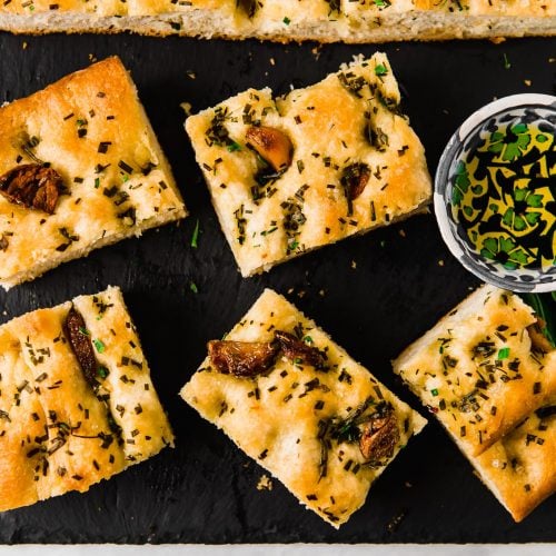 Garlic Bread Focaccia — Gathered At My Table - seasonal baking recipes with  a creative twist