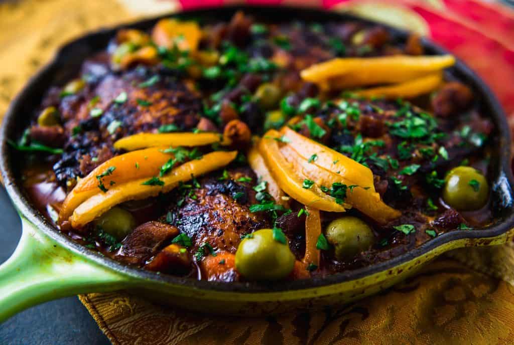 A flavorful weeknight chicken tagine recipe made in nearly 30 minutes. With just a handful of bold spices, salty preserved lemons and buttery olives. 