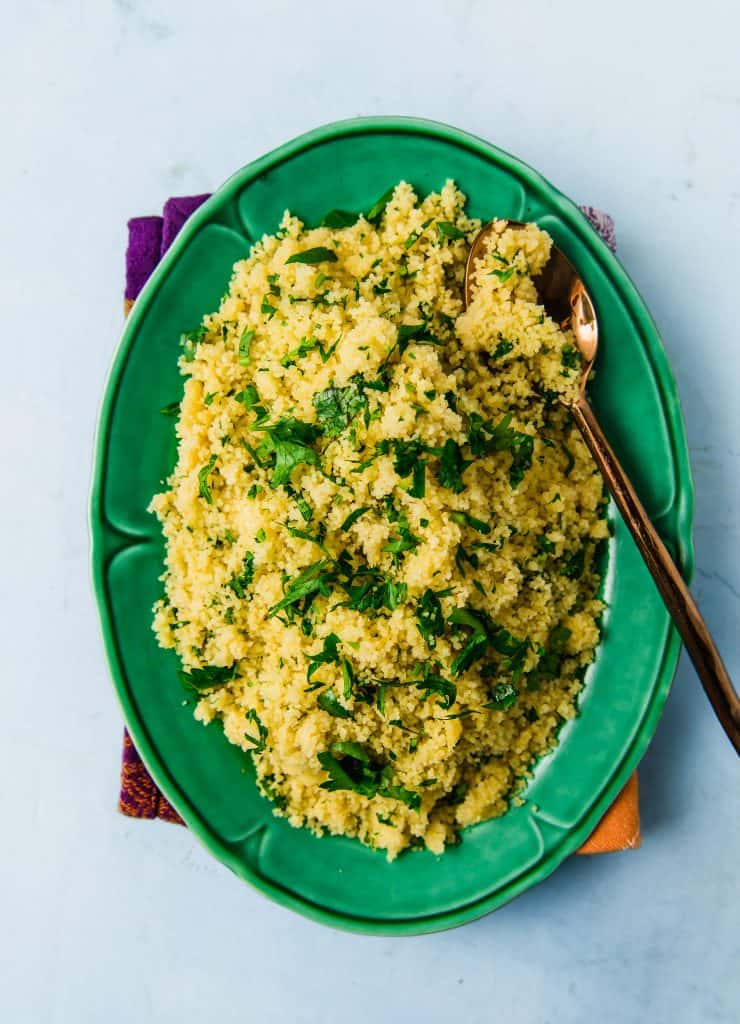 A simple four ingredient recipe for lemon herb couscous that takes nearly 15 minutes and is a fantastic side to Mediterranean dishes.