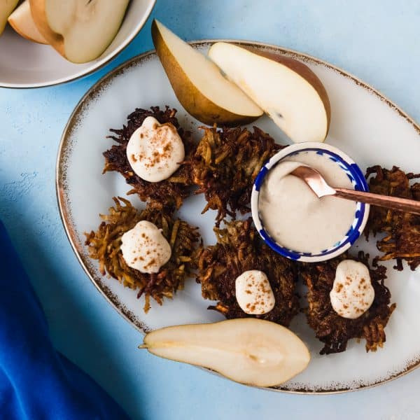 Salt and Vinegar Potato Latkes with Chive Sour Cream