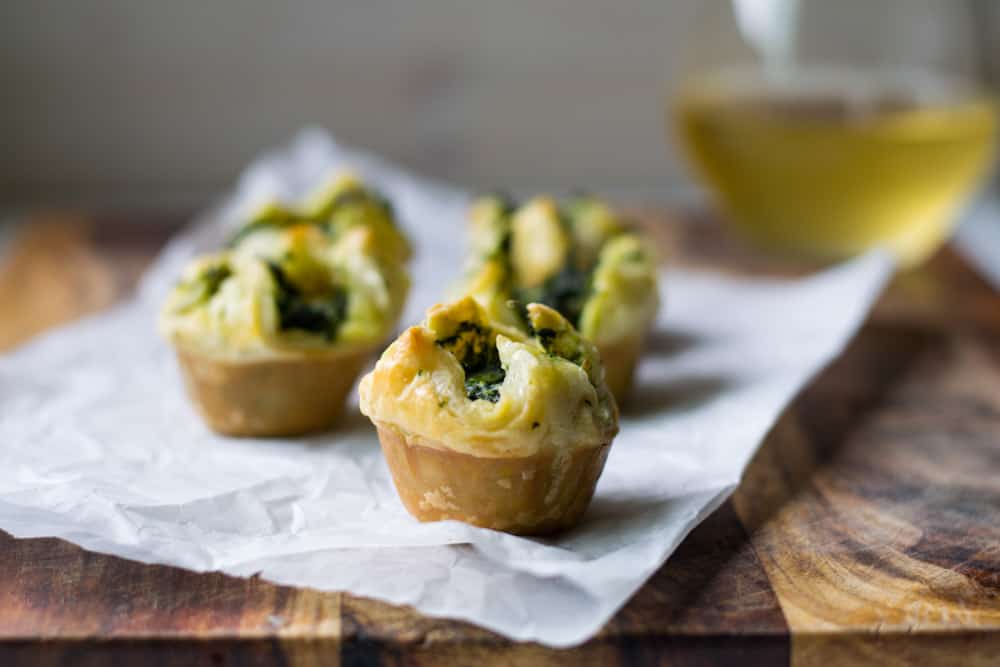 bite sized puffs and filled with spinach, artichoke and creamy goat cheese. Creamy, flavorful and bite size; the perfect bite. 