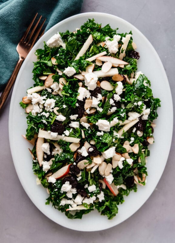Kale Salad with Cranberries, Apples and Feta The Little Ferraro Kitchen