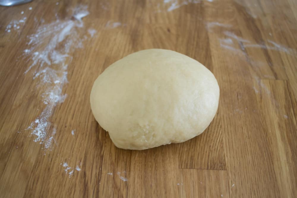 Form the knish dough into a ball and let it rest.