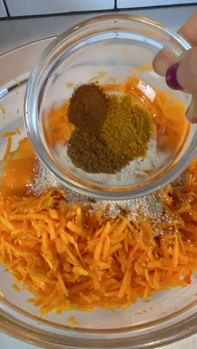 Add spices to the butternut squash mixture.
