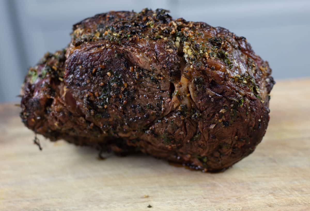 Three pound roasted boneless rib roast.