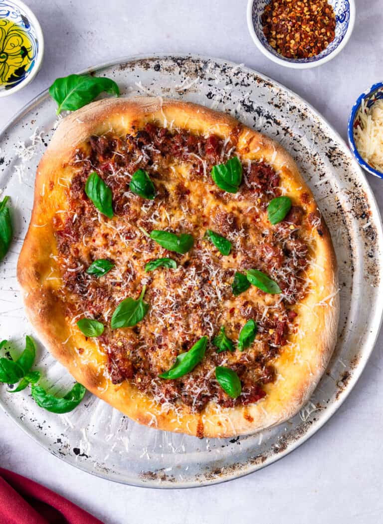 Bolognese Pizza The Little Ferraro Kitchen