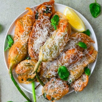 Italian zucchini flower fritters.