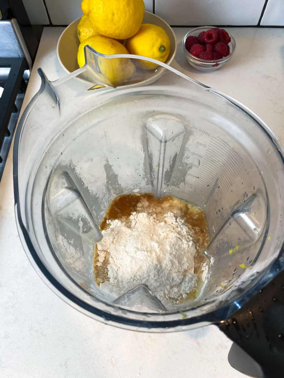 Add Dutch baby pancake ingredients to blender.