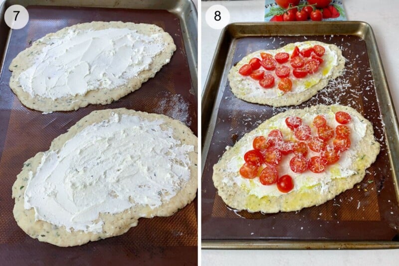 Easy Flatbread with Goat Cheese and Tomatoes (NoYeast!) The Little
