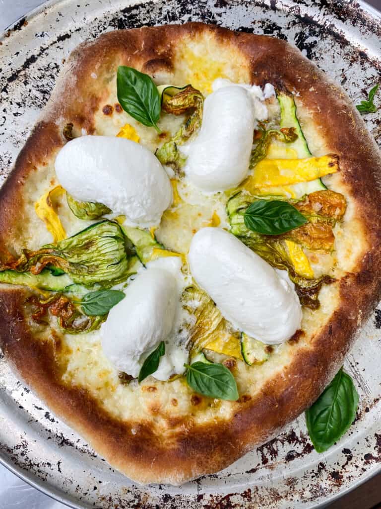 Squash Blossom Pizza with Burrata The Little Ferraro Kitchen