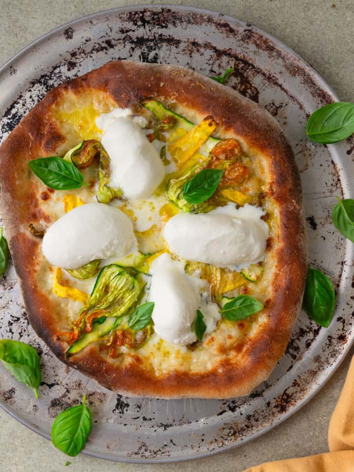 Squash Blossom Pizza with Burrata The Little Ferraro Kitchen