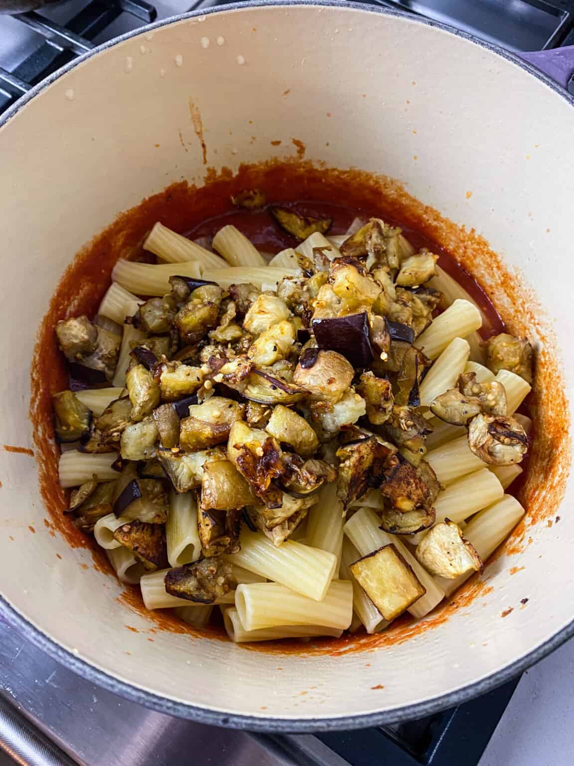 Rigatoni Alla Norma (Eggplant Pasta with Ricotta)
