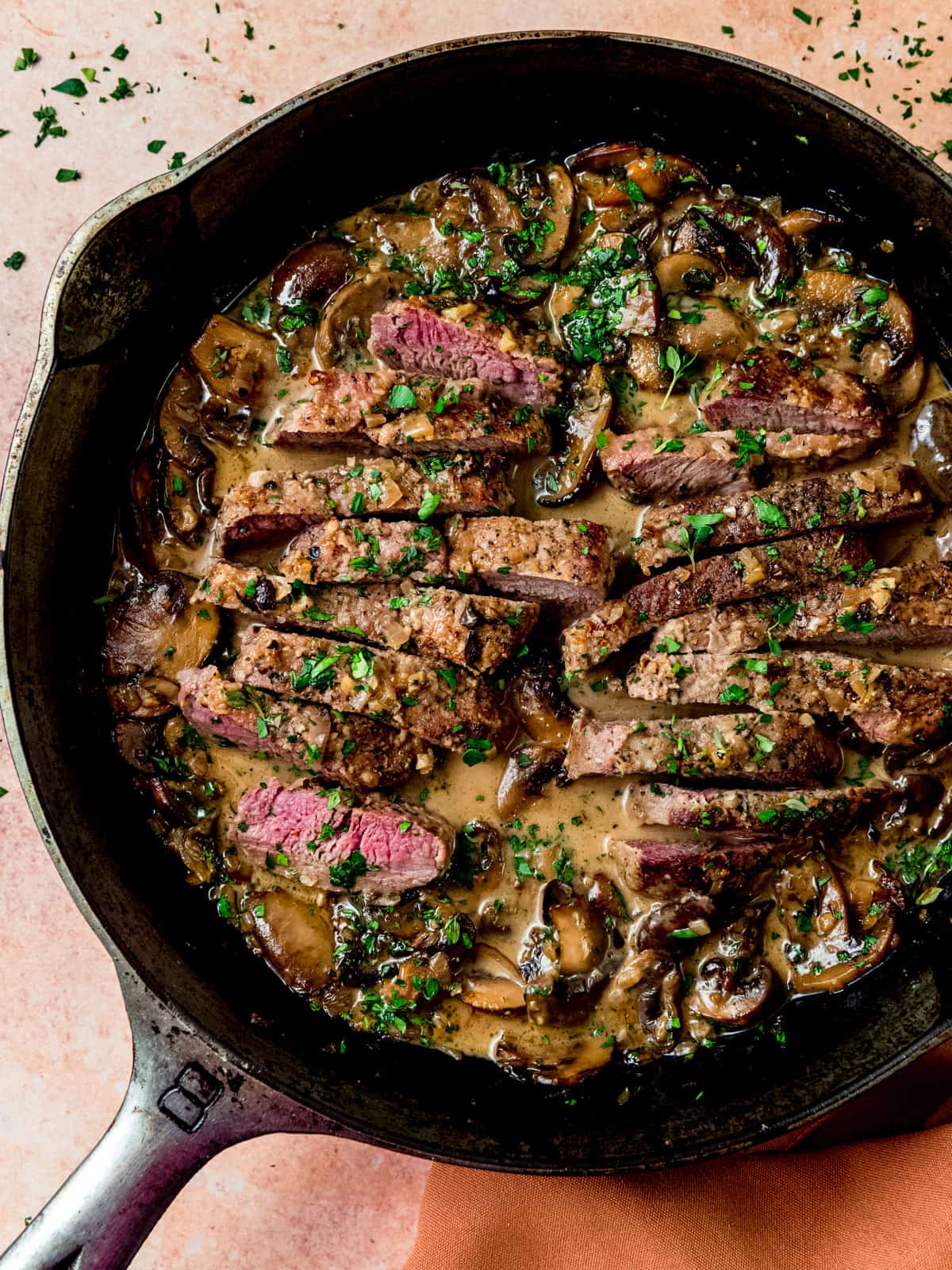 Steak marsala recipe with filet mignon in a creamy marsala sauce with mushrooms.