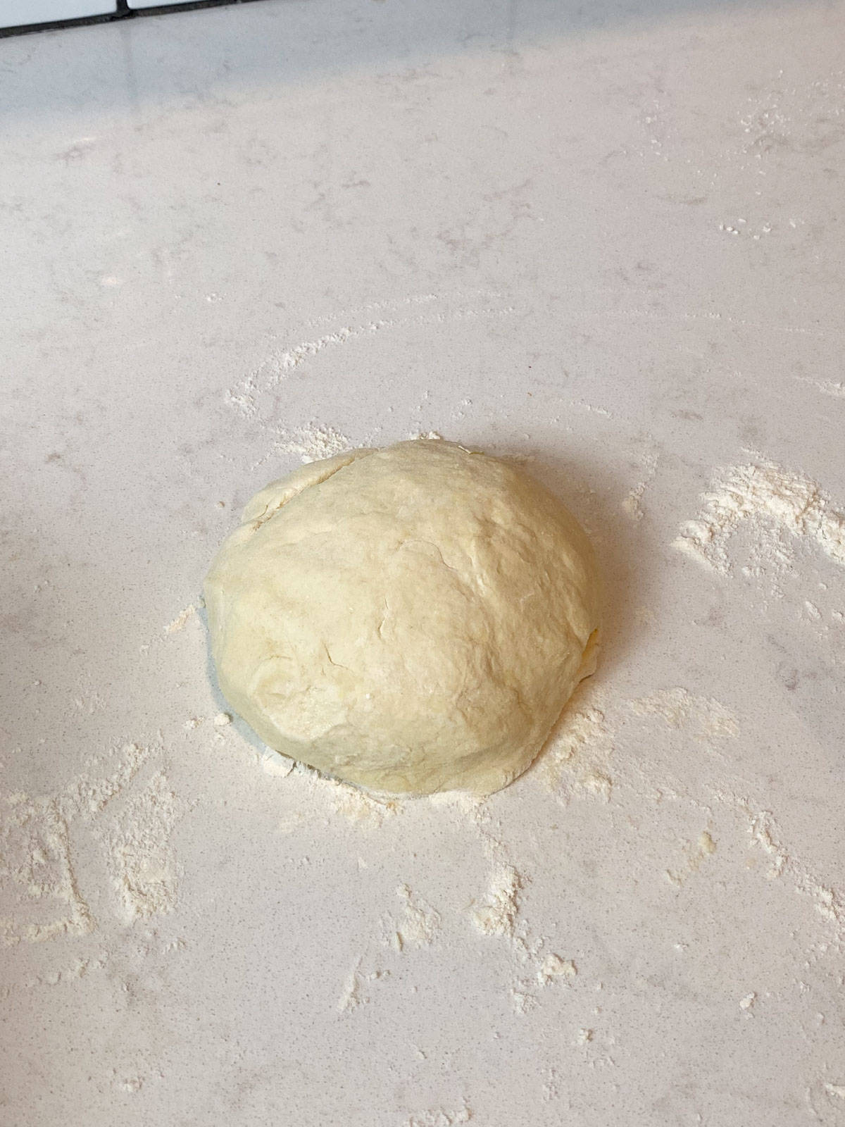 Form the galette dough into a smooth ball.
