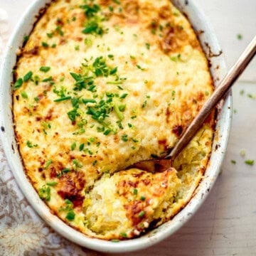 Cheesy yellow squash pie with ricotta and Parmesan.