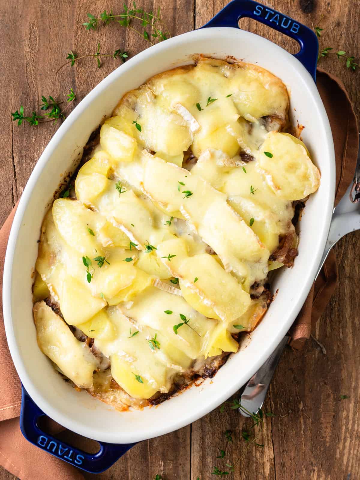 French potato and onion casserole is called tartiflette.