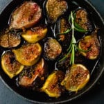 Roasted figs with rosemary, red wine and honey.