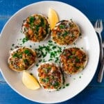 Baked clams casino is loaded with clams, breadcrumbs and bright lemon zest to bring it all together.