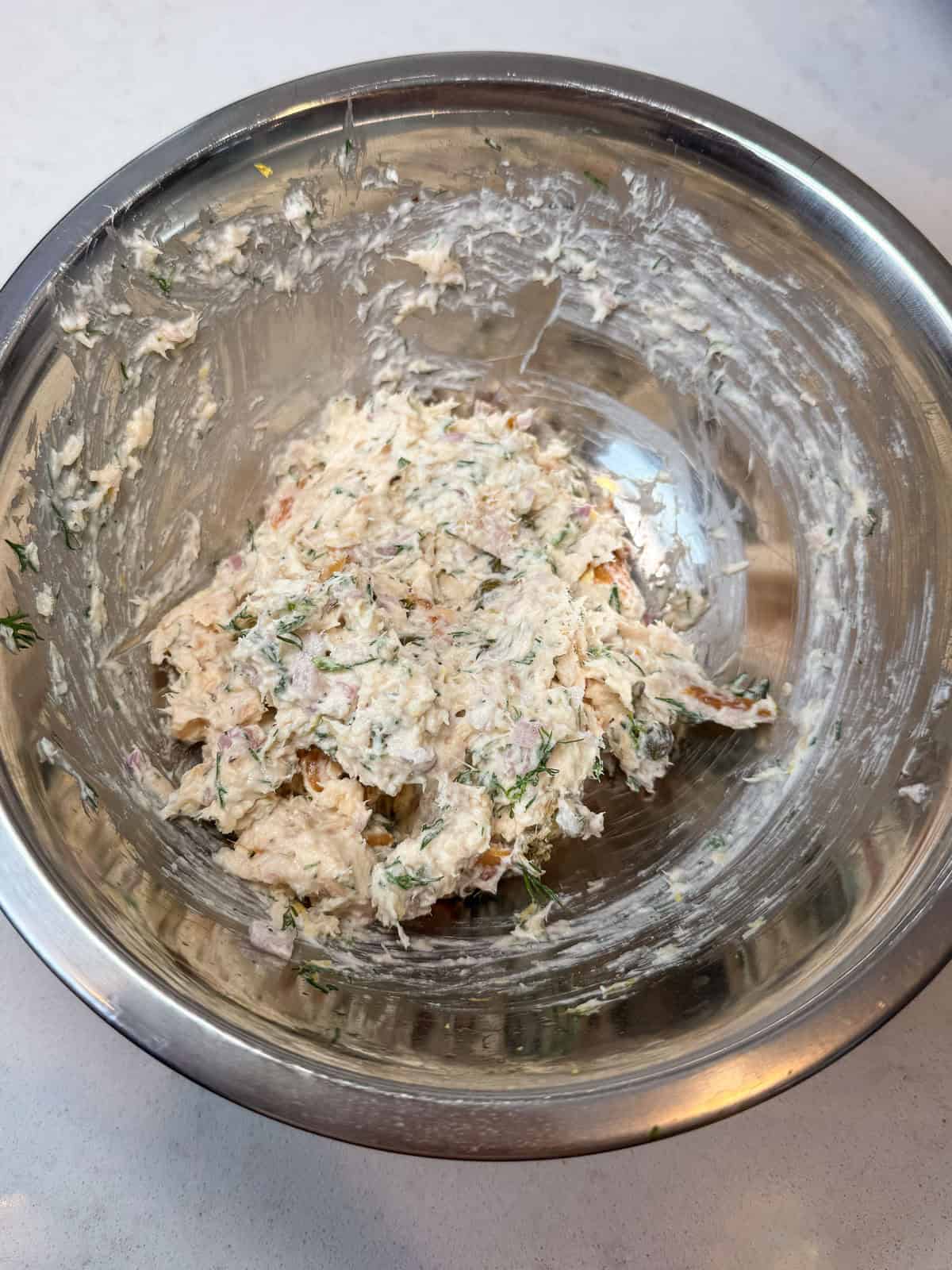 Mix the smoked trout dip ingredients all together until well combined.