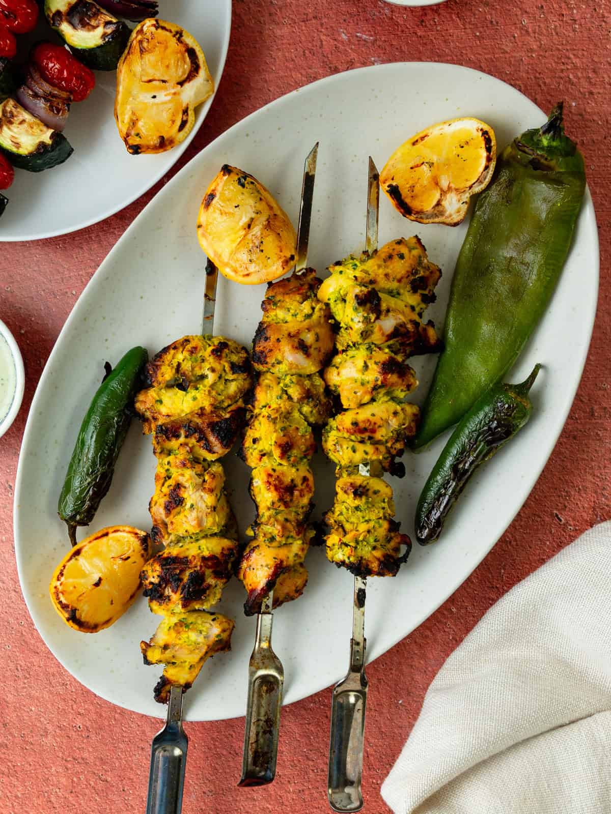 These grilled saffron yogurt skewers are a crowd favorite and full of bold Mediterranean flavors.